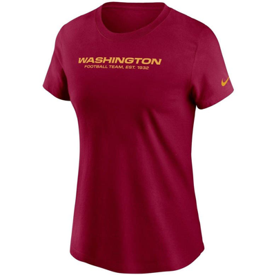 Shop Nike Burgundy Washington Football Team Logo Essential T-shirt