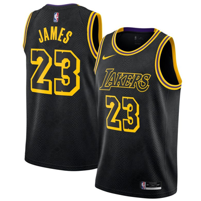 Men 23 Lebron James Jersey Yellow Los Angeles Lakers Swingman Jersey em  2023