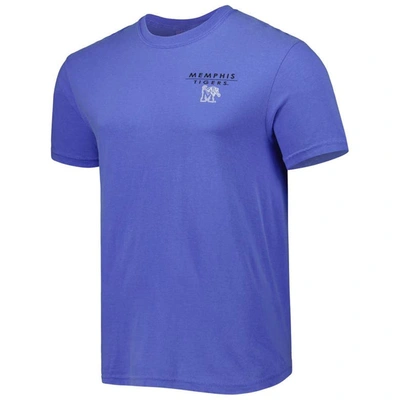 Shop Image One Blue Memphis Tigers Landscape Shield T-shirt