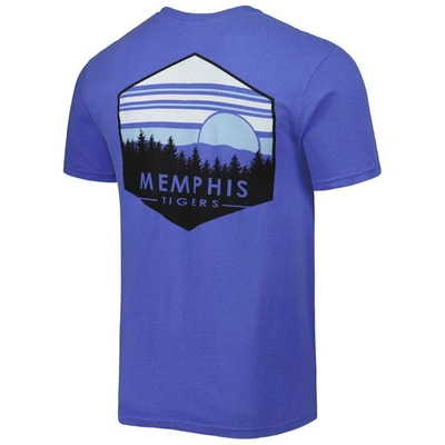 Shop Image One Blue Memphis Tigers Landscape Shield T-shirt