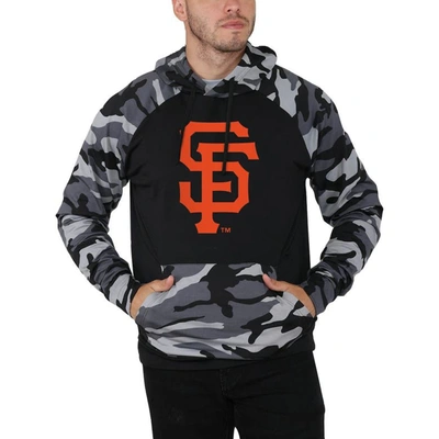 Shop Foco Black San Francisco Giants Camo Raglan Pullover Hoodie