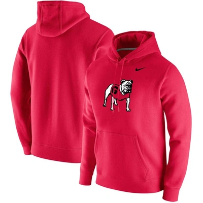 Shop Nike Red Georgia Bulldogs Vintage School Logo Pullover Hoodie