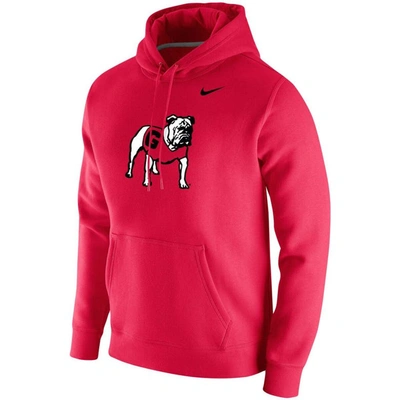 Shop Nike Red Georgia Bulldogs Vintage School Logo Pullover Hoodie