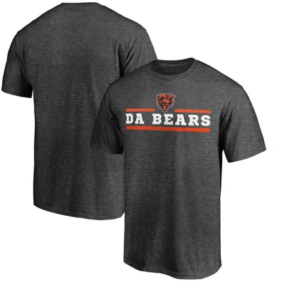 Shop Majestic Heathered Charcoal Chicago Bears Showtime Let's Go T-shirt In Heather Charcoal