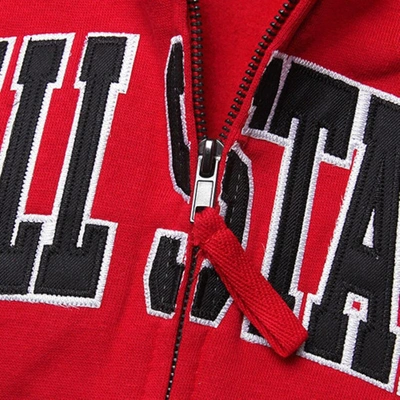 Shop Colosseum Stadium Athletic Cardinal Ball State Cardinals Arched Name Full-zip Hoodie
