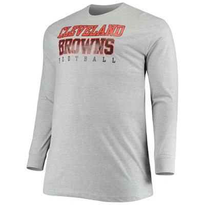 Men's Fanatics Branded Heather Charcoal Cleveland Browns Big