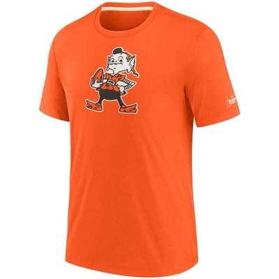 Shop Nike Orange Cleveland Browns Historic Impact Tri-blend T-shirt