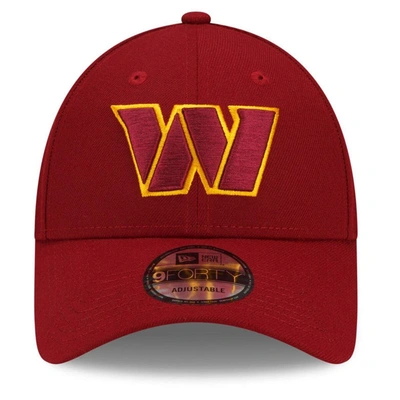 Shop New Era Burgundy Washington Commanders The League 9forty Adjustable Hat