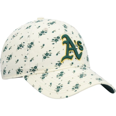 Shop New Era Cream Oakland Athletics Chrome Bloom 9twenty Adjustable Hat