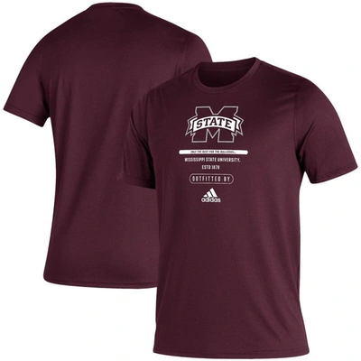 Shop Adidas Originals Adidas Maroon Mississippi State Bulldogs Sideline Locker Tag Creator Aeroready T-shirt