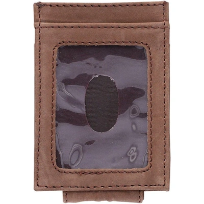 Shop Eagles Wings Chicago Cubs Leather Front Pocket Wallet In Brown