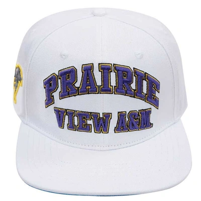 Shop Pro Standard White Prairie View A&m Panthers  Evergreen Wool Snapback Hat