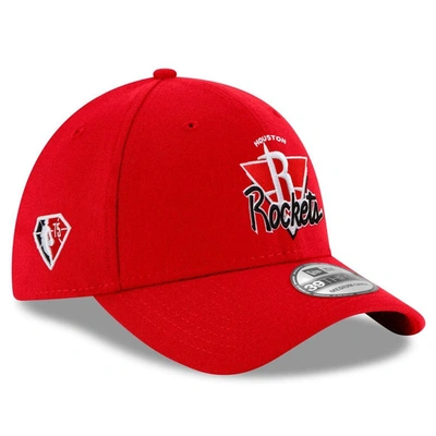 Shop New Era Red Houston Rockets 2021 Nba Tip-off 39thirty Flex Hat