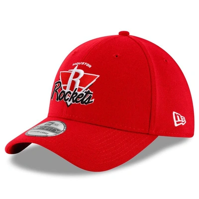 Shop New Era Red Houston Rockets 2021 Nba Tip-off 39thirty Flex Hat