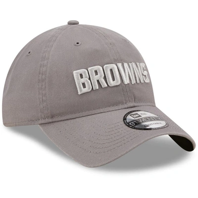 Shop New Era Gray Cleveland Browns Core Classic 2.0 9twenty Adjustable Hat