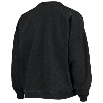 Shop Zoozatz Black Texas Longhorns Garment Wash Oversized Vintage Pullover Sweatshirt