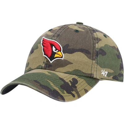 Shop 47 ' Camo Arizona Cardinals Woodland Clean Up Adjustable Hat
