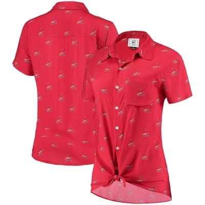 Shop Foco Red St. Louis Cardinals All Over Logos Button-up Shirt