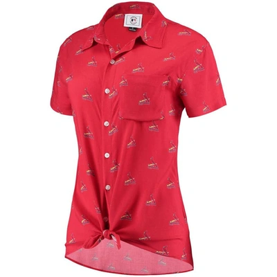 Shop Foco Red St. Louis Cardinals All Over Logos Button-up Shirt