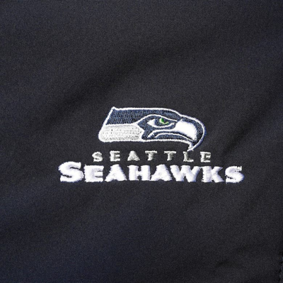Shop Dunbrooke College Navy Seattle Seahawks Full-zip Sonoma Softshell Jacket