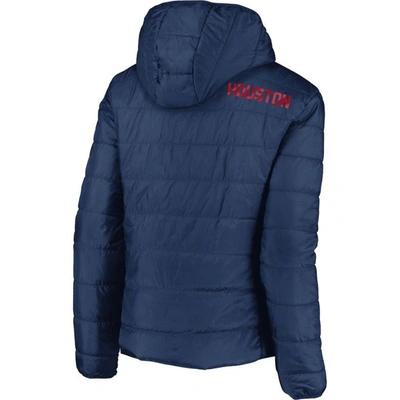 Shop Wear By Erin Andrews Navy Houston Texans Packable Full-zip Hoodie Jacket