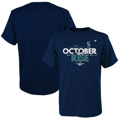 Shop Fanatics Youth  Branded Navy Seattle Mariners 2022 Postseason T-shirt