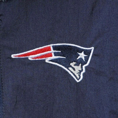 Shop Outerstuff Juniors Navy New England Patriots Intercepting Teddy Full-zip Jacket