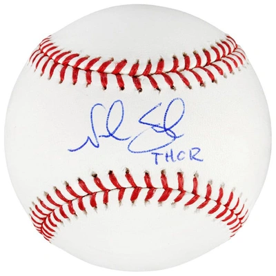 Shop Fanatics Authentic Noah Syndergaard Cleveland Guardians Autographed Baseball With "thor" Inscription In White