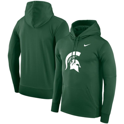 Shop Nike Green Michigan State Spartans Performance Pullover Hoodie