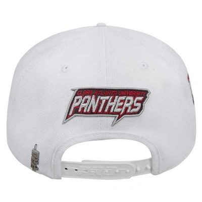Shop Pro Standard White Clark Atlanta University Panthers Mascot Evergreen Wool Snapback Hat