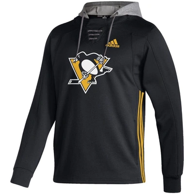 Shop Adidas Originals Adidas Black Pittsburgh Penguins Skate Lace Aeroready Pullover Hoodie