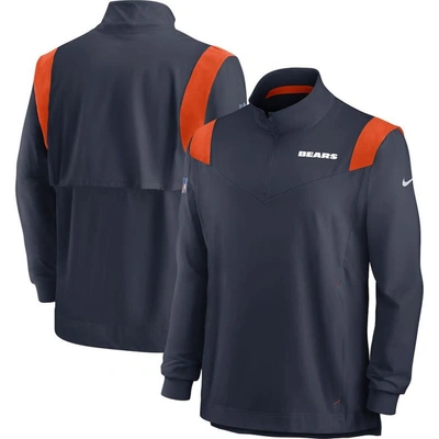 Shop Nike Navy Chicago Bears 2021 Sideline Coaches Repel Quarter-zip Jacket