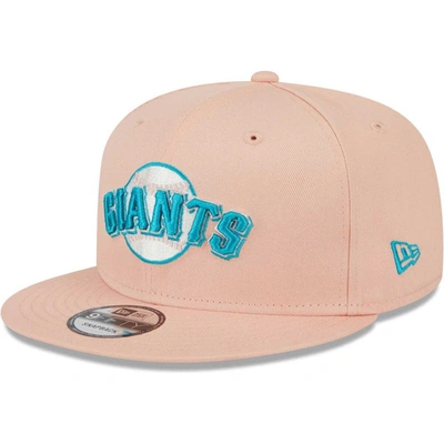 Shop New Era Pink San Francisco Giants  Sky Aqua Undervisor 9fifty Snapback Hat