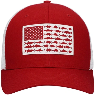 Shop Columbia Crimson Alabama Crimson Tide Pfg Tonal Fish Flag Flex Hat