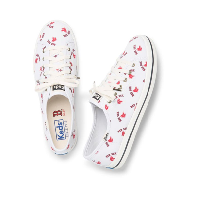 Shop Kedsr Keds White Boston Red Sox Kickstart Repeat Logo Sneakers