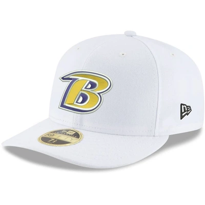 Shop New Era White Baltimore Ravens Omaha Low Profile 59fifty Fitted Hat