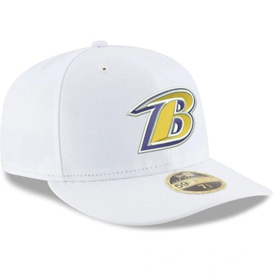 Shop New Era White Baltimore Ravens Omaha Low Profile 59fifty Fitted Hat