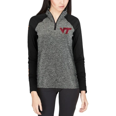 Shop Camp David Gray/black Virginia Tech Hokies Finalist Quarter-zip Pullover Jacket