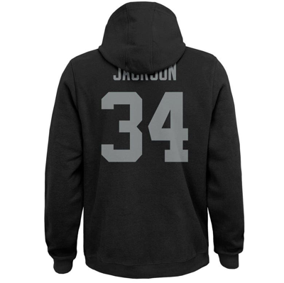 Mitchell & Ness Youth  Bo Jackson Black Las Vegas Raiders Retired Player Name & Number Pullover Hoodi In Black
