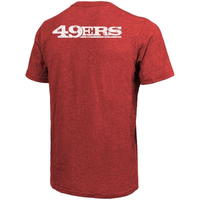 Shop Majestic San Francisco 49ers  Threads Tri-blend Pocket T-shirt In Scarlet