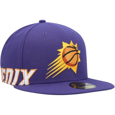 Shop New Era Purple Phoenix Suns Side Arch Jumbo 59fifty Fitted Hat