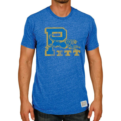 Shop Retro Brand Original  Heather Royal Pitt Panthers Vintage Tri-blend T-shirt