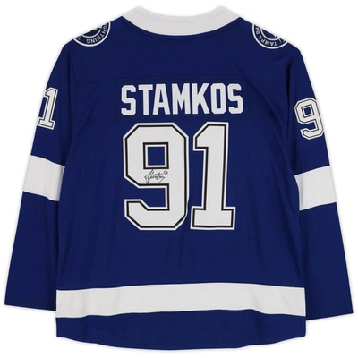 Steven Stamkos Tampa Bay Lightning Autographed Blue Fanatics Breakaway  Jersey - Autographed NHL Jerseys
