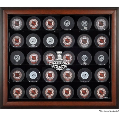 Shop Fanatics Authentic Pittsburgh Penguins 2017 Stanley Cup Champions Brown Framed 30-puck Logo Display Case