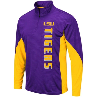 Shop Colosseum Purple Lsu Tigers Bart Windshirt Quarter-zip Pullover Jacket