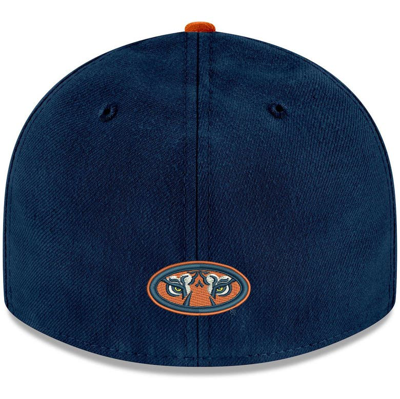 New Era Men's  Navy, Orange Auburn Tigers Basic Low Profile 59fifty Fitted Hat In Navy