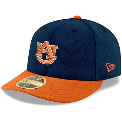 New Era Men's  Navy, Orange Auburn Tigers Basic Low Profile 59fifty Fitted Hat In Navy