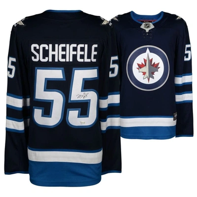 Shop Fanatics Authentic Mark Scheifele Winnipeg Jets Autographed Navy Fanatics Breakaway Jersey