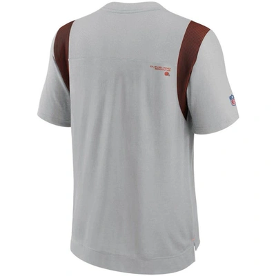 Shop Nike Gray Cleveland Browns Sideline Player Uv Performance T-shirt