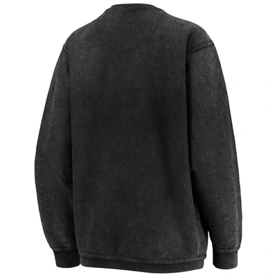 Shop Pressbox Black Indiana Hoosiers Comfy Cord Vintage Wash Basic Arch Pullover Sweatshirt